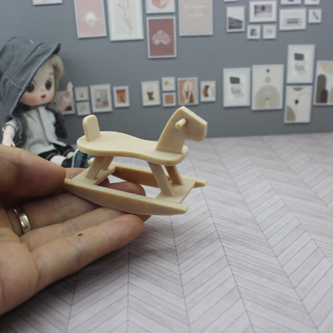 1:12 Miniature Wooden Rocking Horse