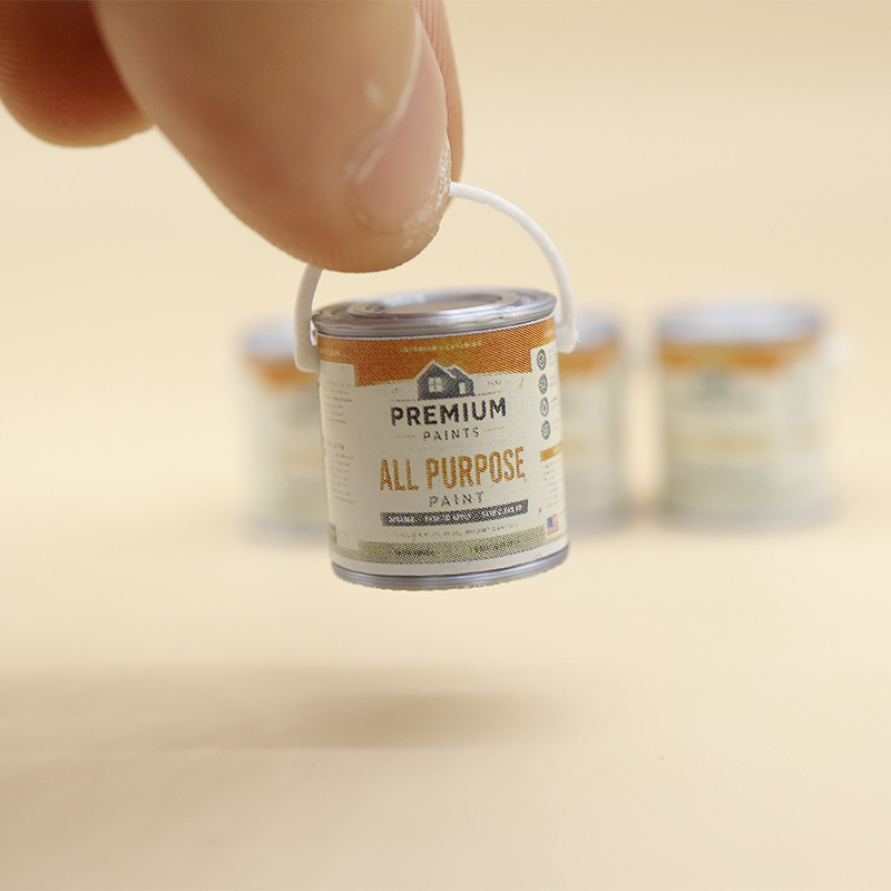 1:12 Miniature Paint Bucket and Brush