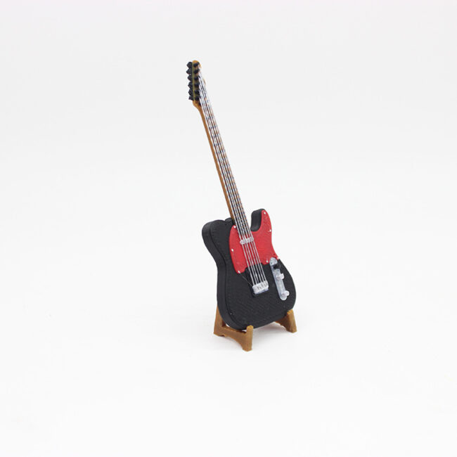 1:12 miniature electric guitar with stand