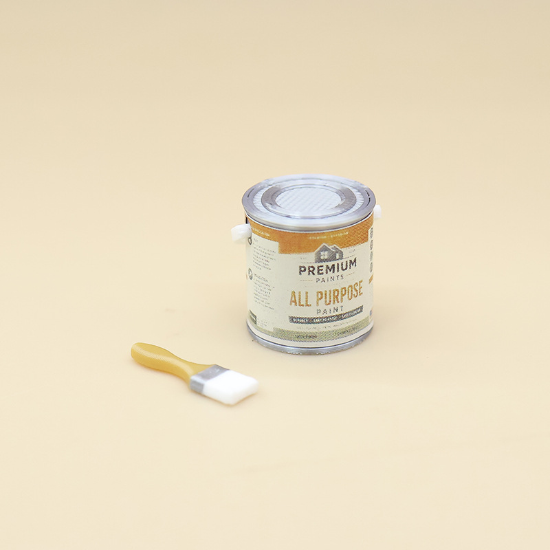 1:12 Miniature Paint Bucket and Brush