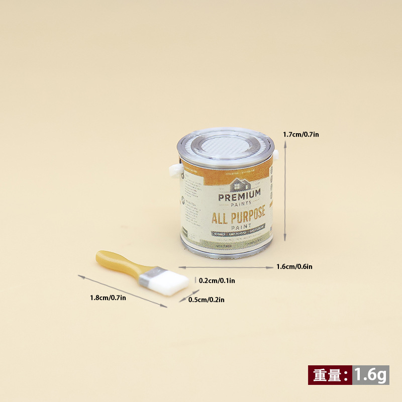 1:12 Miniature Paint Bucket and Brush