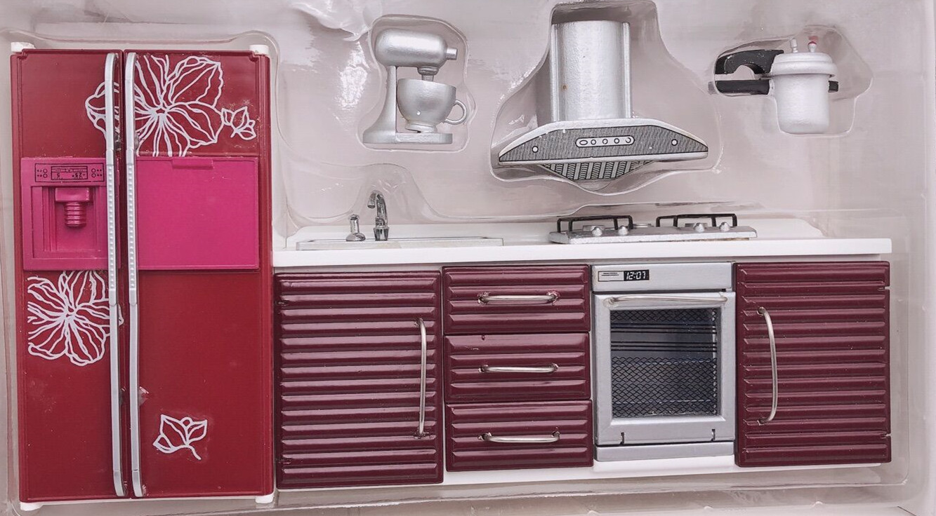 1:12 Miniature Wooden Kitchen Furniture Set - Image 4