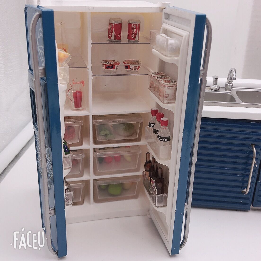1:12 Miniature Wooden Kitchen Furniture Set - Image 2