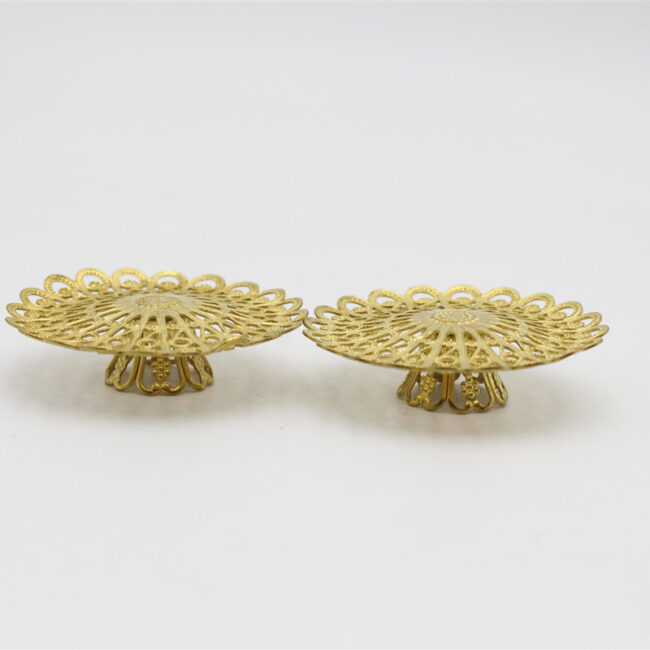 1:12 miniature gold cake stand