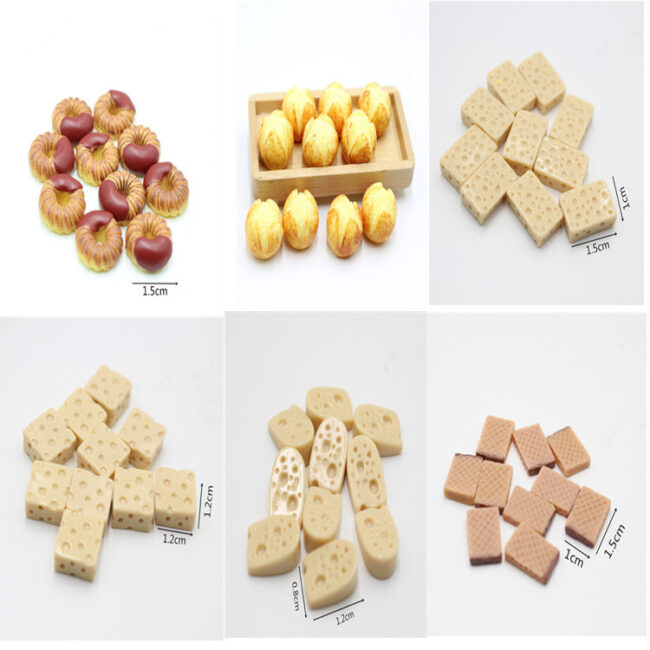 1:12 Miniature Bread Rolls Donuts and Wafer Assortment