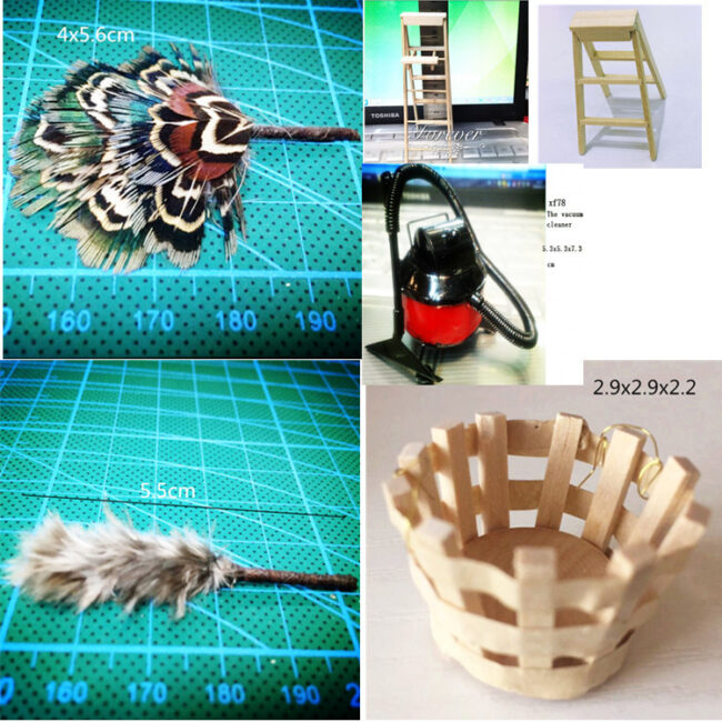 1:12 Miniature Cleaning Tools Prop Assortment