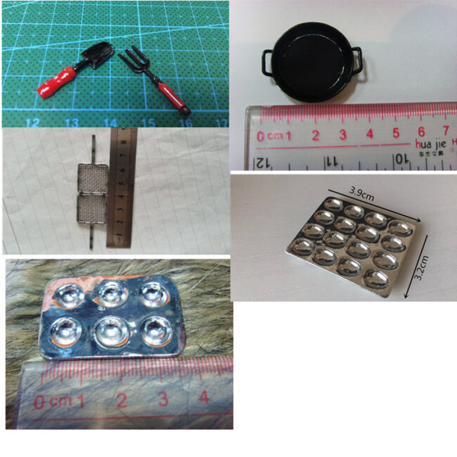 1:12 Miniature Pan and Kitchen Utensil Set