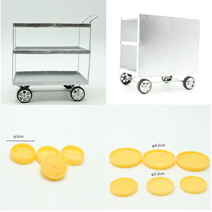 1:12 Miniature Dim Sum Steamer Cart for Dollhouse Kitchen