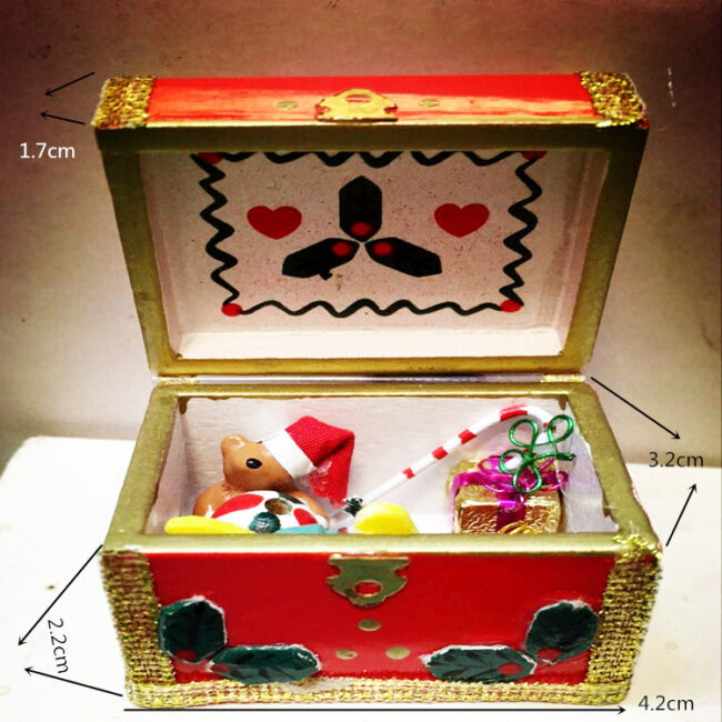 1:12 Miniature Christmas Treasure Chest with Toys