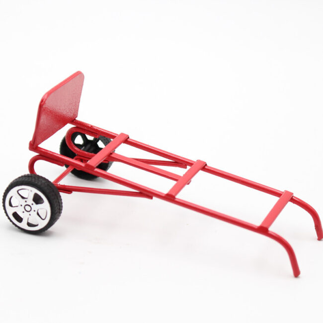1:12 miniature metal hand truck pull cart for dollhouse shop