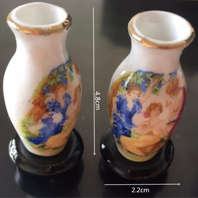 1:12 miniature porcelain urn