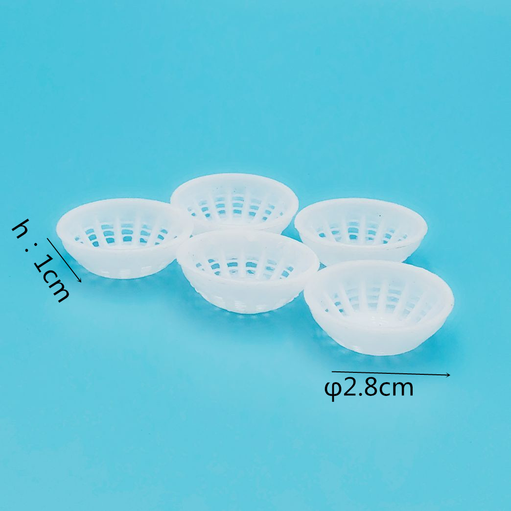 1:12 Miniature Red Slatted Baskets Set of 5 - Image 3