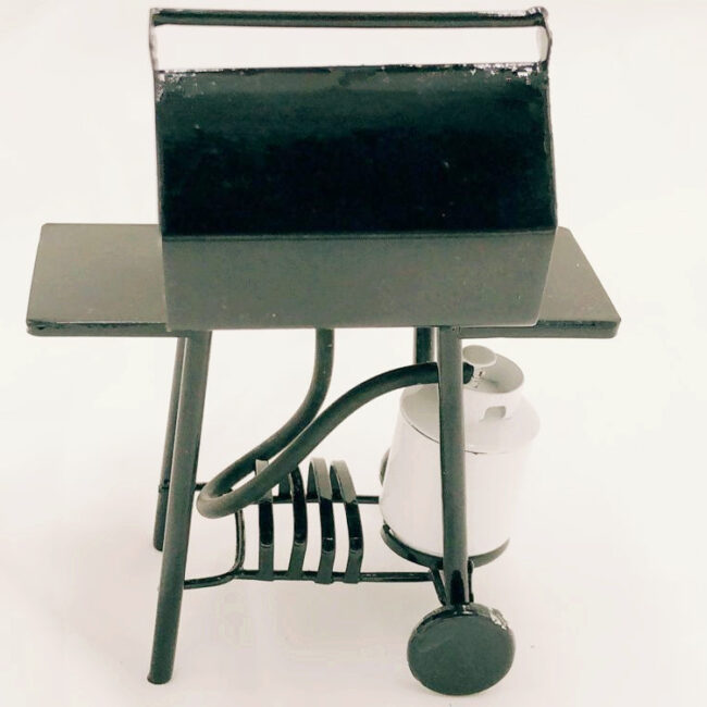1:12 Miniature Black Outdoor Gas BBQ Grill