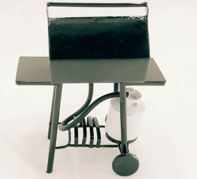 1:12 Miniature Black Outdoor Gas BBQ Grill