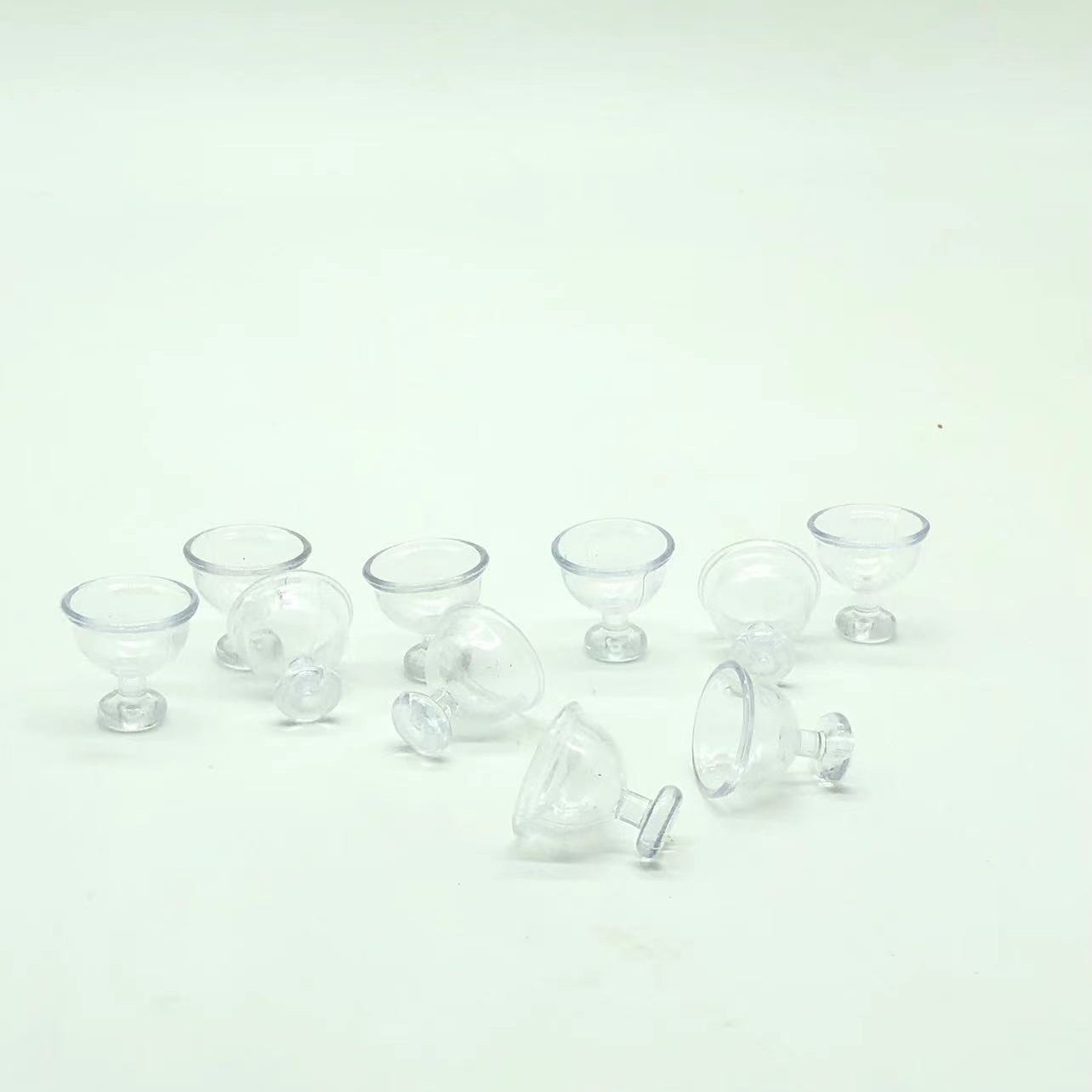 1:12 Miniature Clear Wine and Dessert Goblets