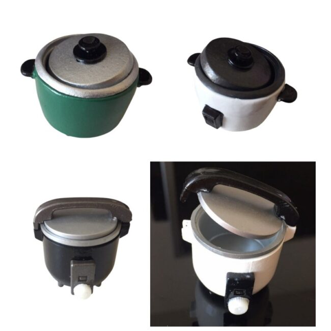 1:12 Miniature Black Electric Rice Cooker