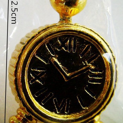 1:12 miniature gold clock