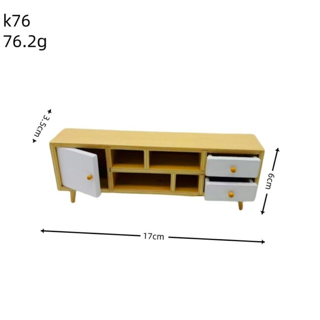 1:12 Miniature Wooden Living Room Furniture Set