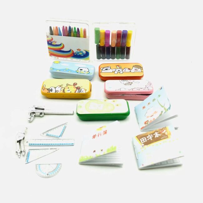 1:12 Miniature Office Stationery Set for Dollhouse