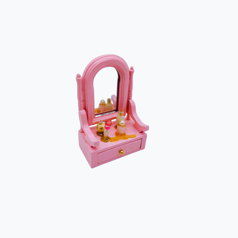 1:12 Miniature Perfume Bottles Set on Gold Tray