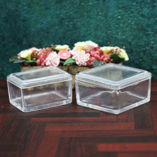 1:12 Miniature Clear Fridge Storage Box Prop