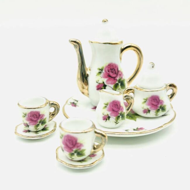 1:12 Miniature Ceramic Tea Set