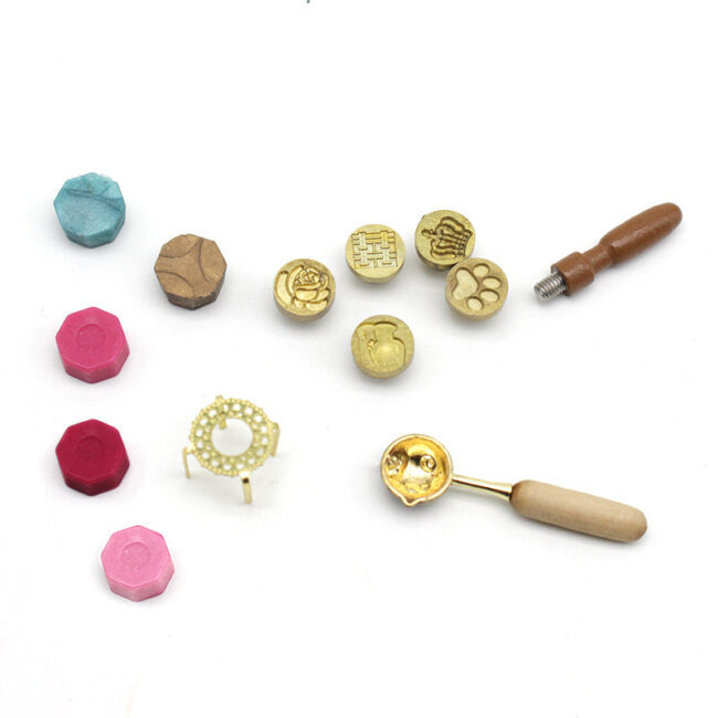 1:12 Miniature Wax Seal Stamp Set for Dollhouse