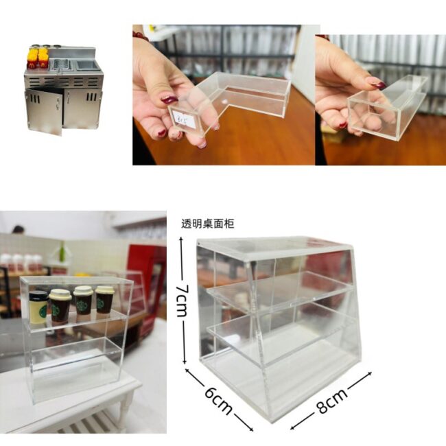 1:12 Miniature Fries Stand with Stackable Shelf