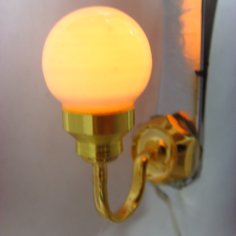 1:12 Miniature 12V Wall Sconce Lamp - Image 2
