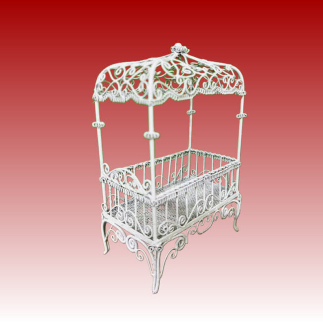 1:12 Miniature European Iron Bed and Birdcage Set
