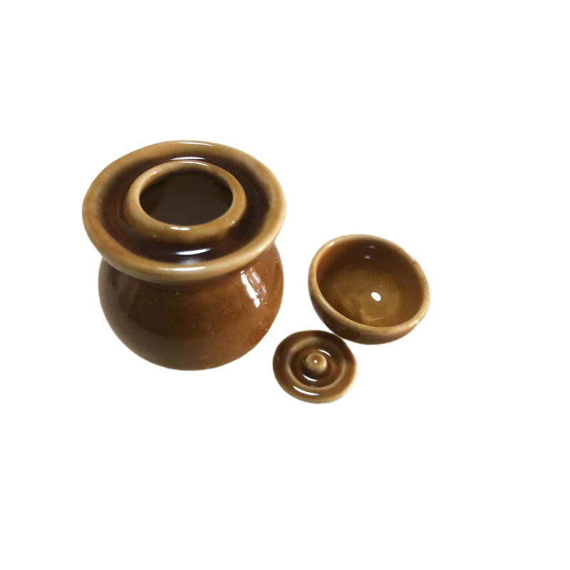 1:12 Miniature Ceramic Pickle Jar Deep Bowl - Image 2