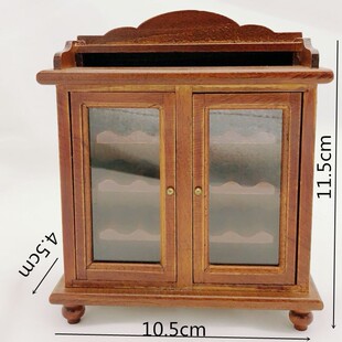 1:12 Miniature Wooden Wine Cabinet for Dollhouse Furniture
