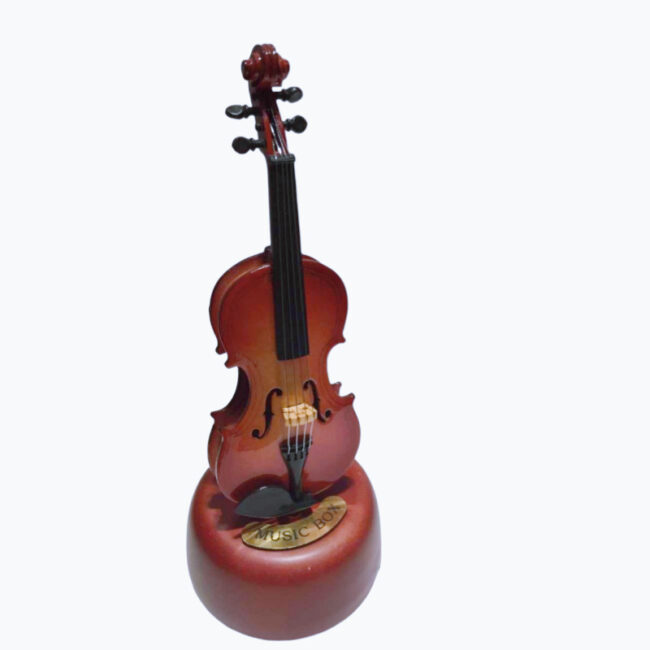 1:12 Miniature Violin Music Box on Pedestal