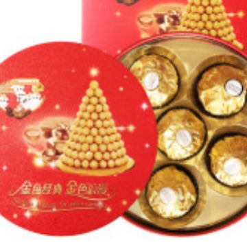 1:12 Miniature Red Gold Chocolate Gift Tin