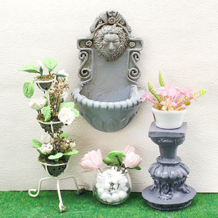 1:12 Miniature Roman Garden Fountain Column for Dollhouse