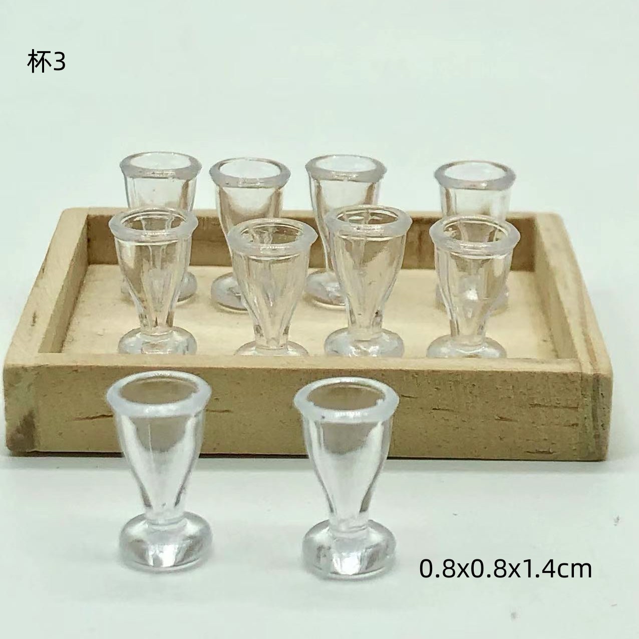 1:12 Miniature Clear Wine and Dessert Goblets