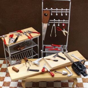 1:12 Miniature Workshop Tool Set for Dollhouse Accessories