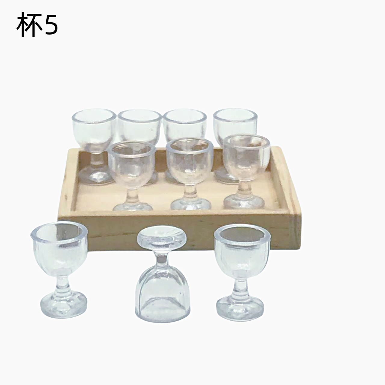 1:12 Miniature Clear Wine and Dessert Goblets