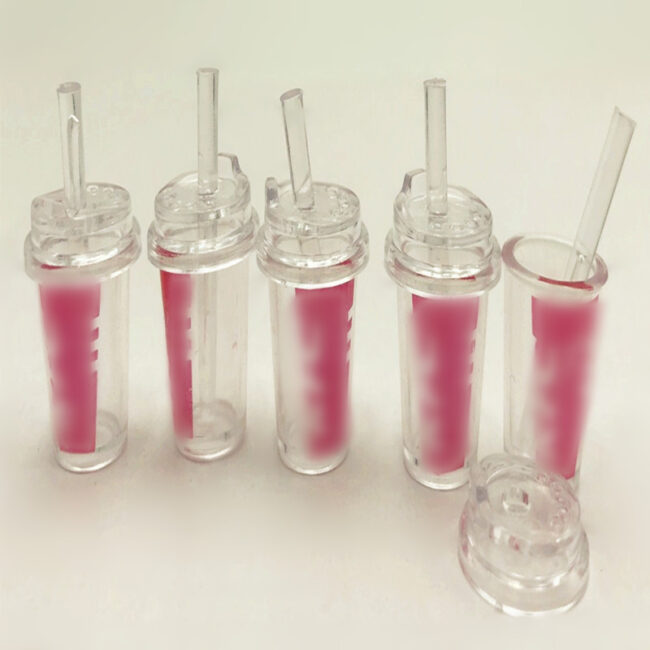1:12 Miniature Clear Dome-Lid Drink Cups with Straws
