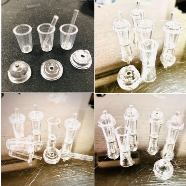 1:12 Miniature Beverage Cup Props