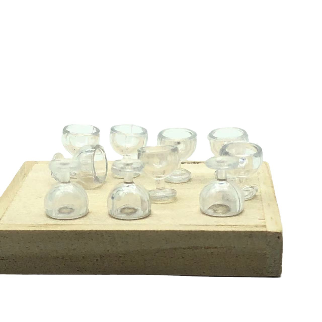 1:12 Miniature Clear Wine and Dessert Goblets