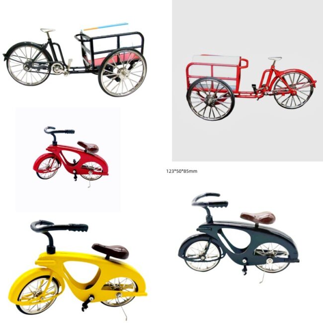 1:12 Miniature Alloy Cargo Delivery Tricycle