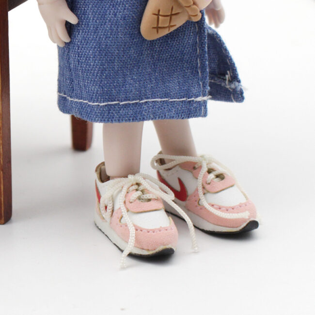 1:12 Miniature Doll Sneakers Blue White Red