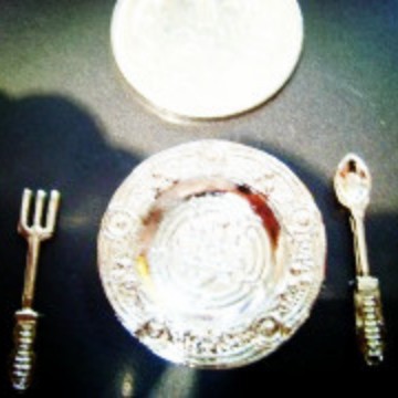 1:12 Miniature Silver Buffet Serving Ware Set