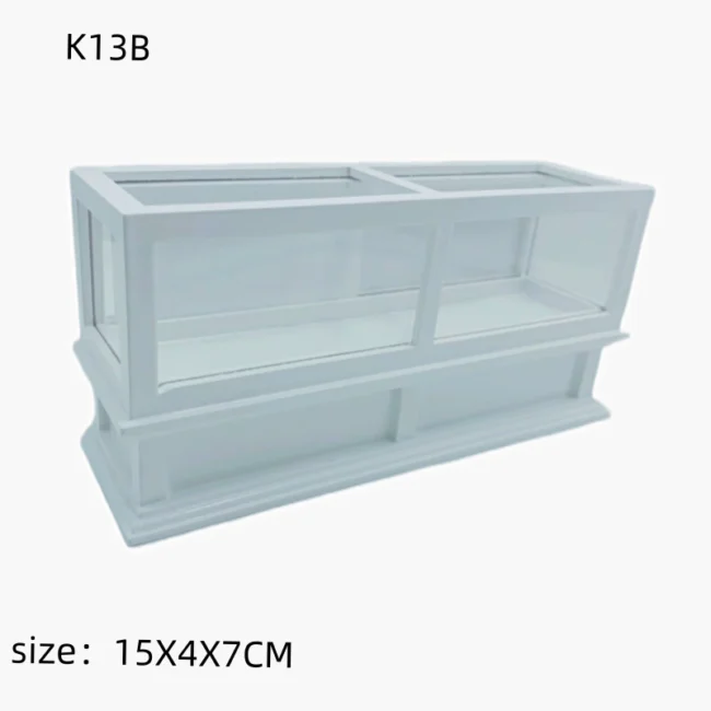 1:12 miniature pale blue display counter for dollhouse shop