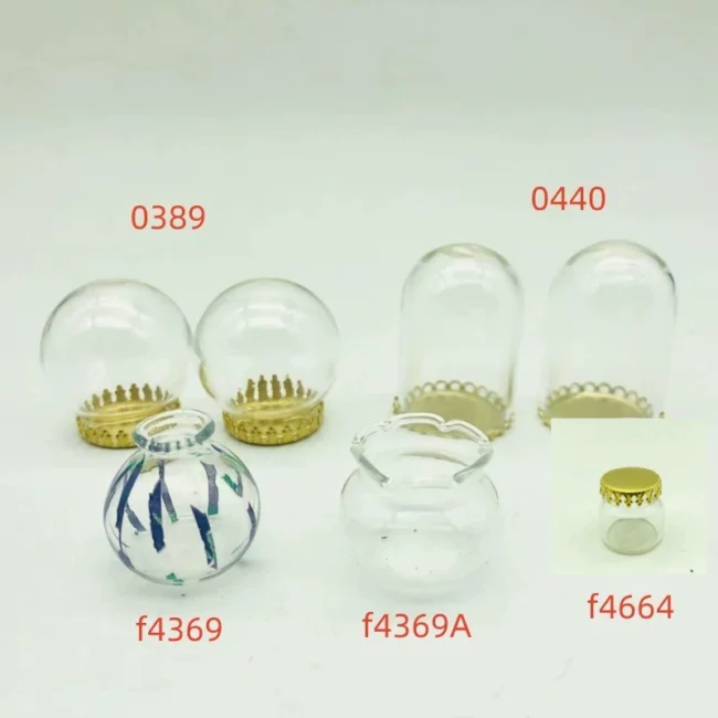 1:12 miniature glass display dome for dollhouse dessert and decor scenes