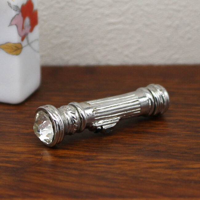 1:12 dollhouse miniature vintage metal flashlight prop