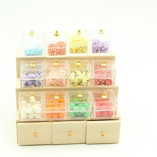 1:12 miniature produce and candy market shelf for dollhouse