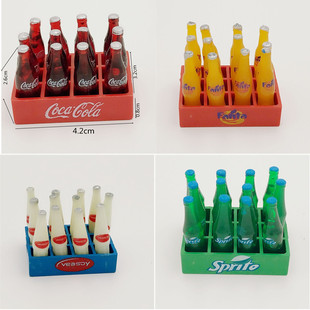 1:12 miniature soda bottle set for dollhouse kitchen and food display