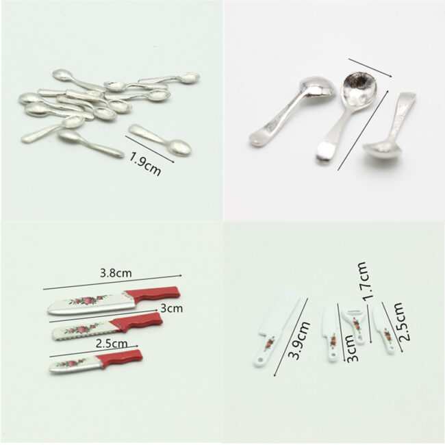 1:12 dollhouse mini kitchen utensils set miniature accessories